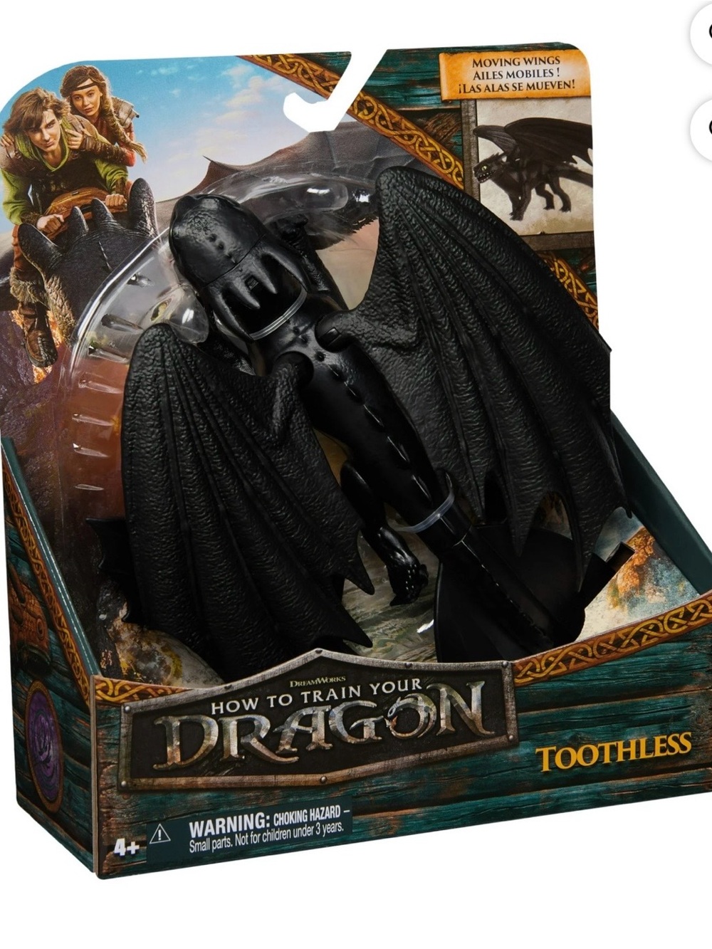 DreamWorks Toothless Black Dragon Figure with Poseable Wings